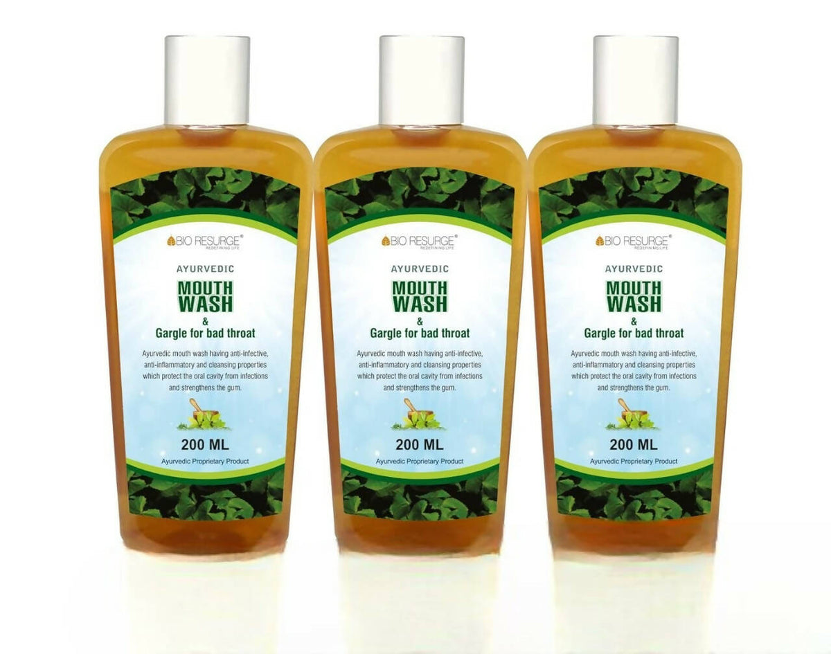 Bio Resurge Life Antibacterial Ayurvedic Mouthwash | Grocsy
