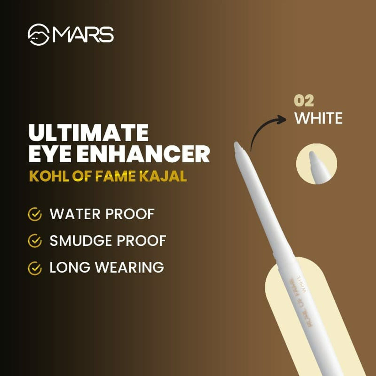 MARS Cosmetics Kohl Of Fame Kajal - White | Grocsy