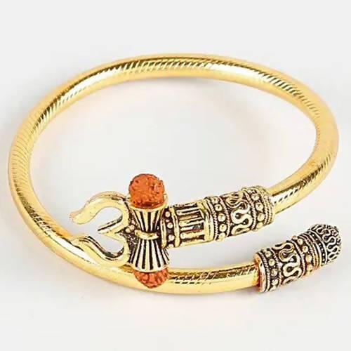 Om Golden Bracelet Rakhi & Kaju Rolls Box | Grocsy