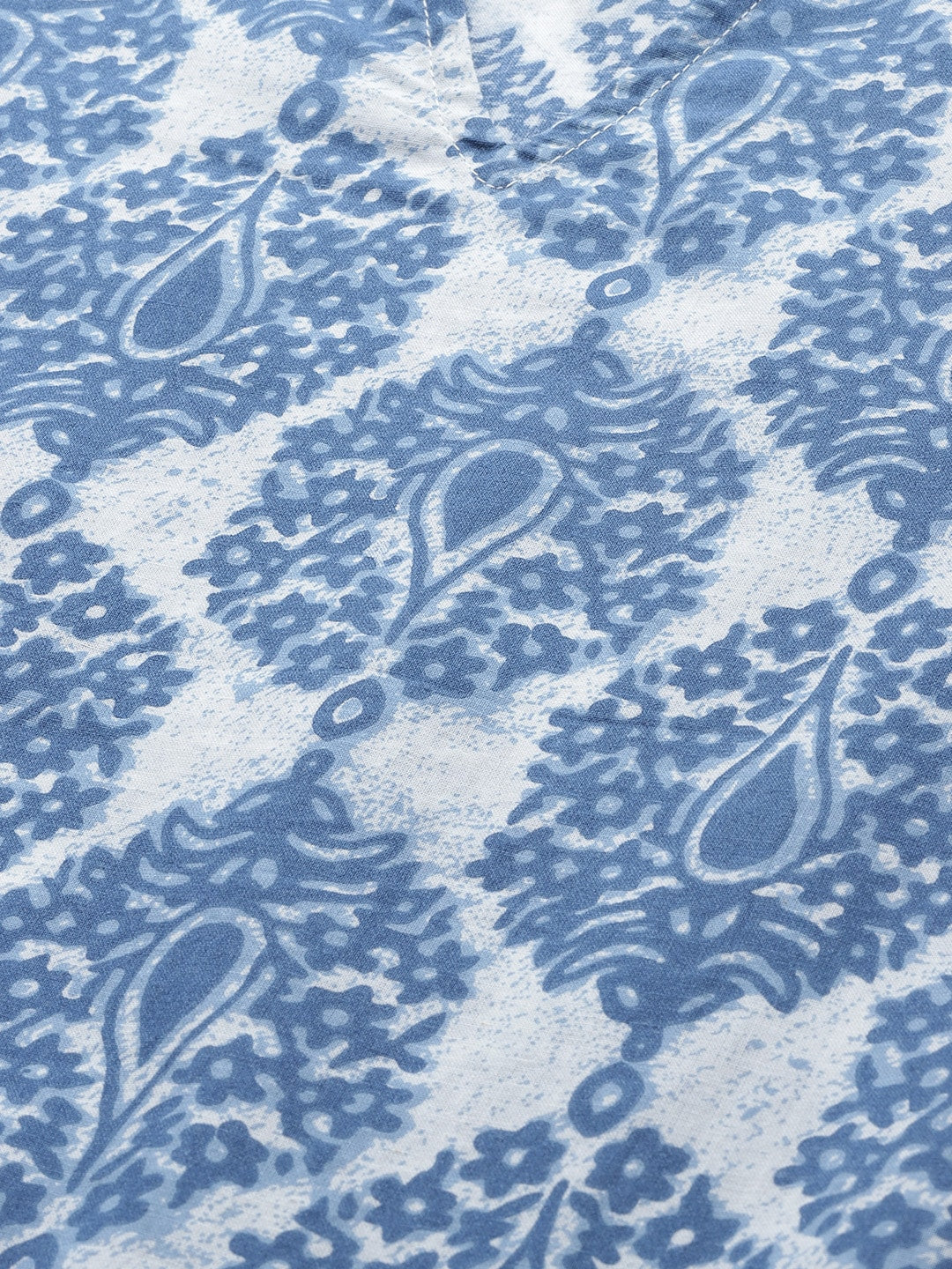 HERE&NOW Women Blue & White Printed Straight Kurta | Grocsy