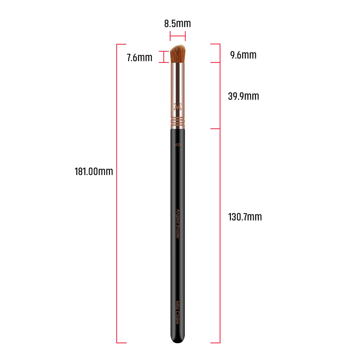 Miss Claire M29 - Angled Shader Brush - Rose Gold | Grocsy