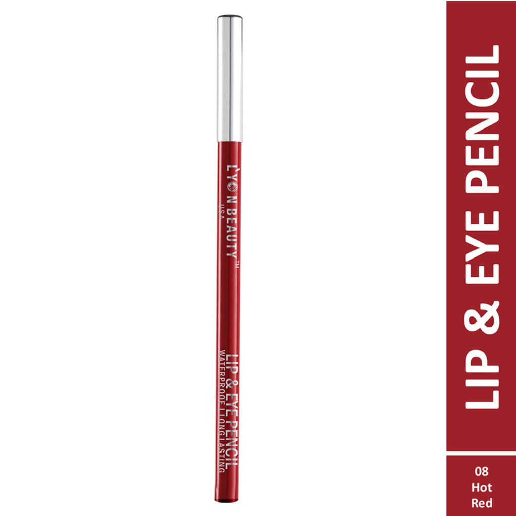 Lyon Beauty Lip & Eye Pencil - Hot Red 08 | Grocsy