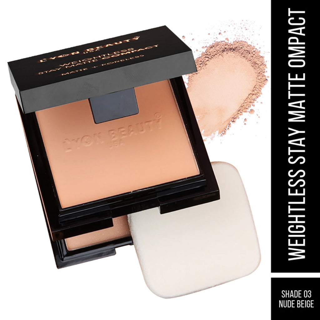 Lyon Beauty Weightless Stay Matte Compact - Nude Beige 03 | Grocsy