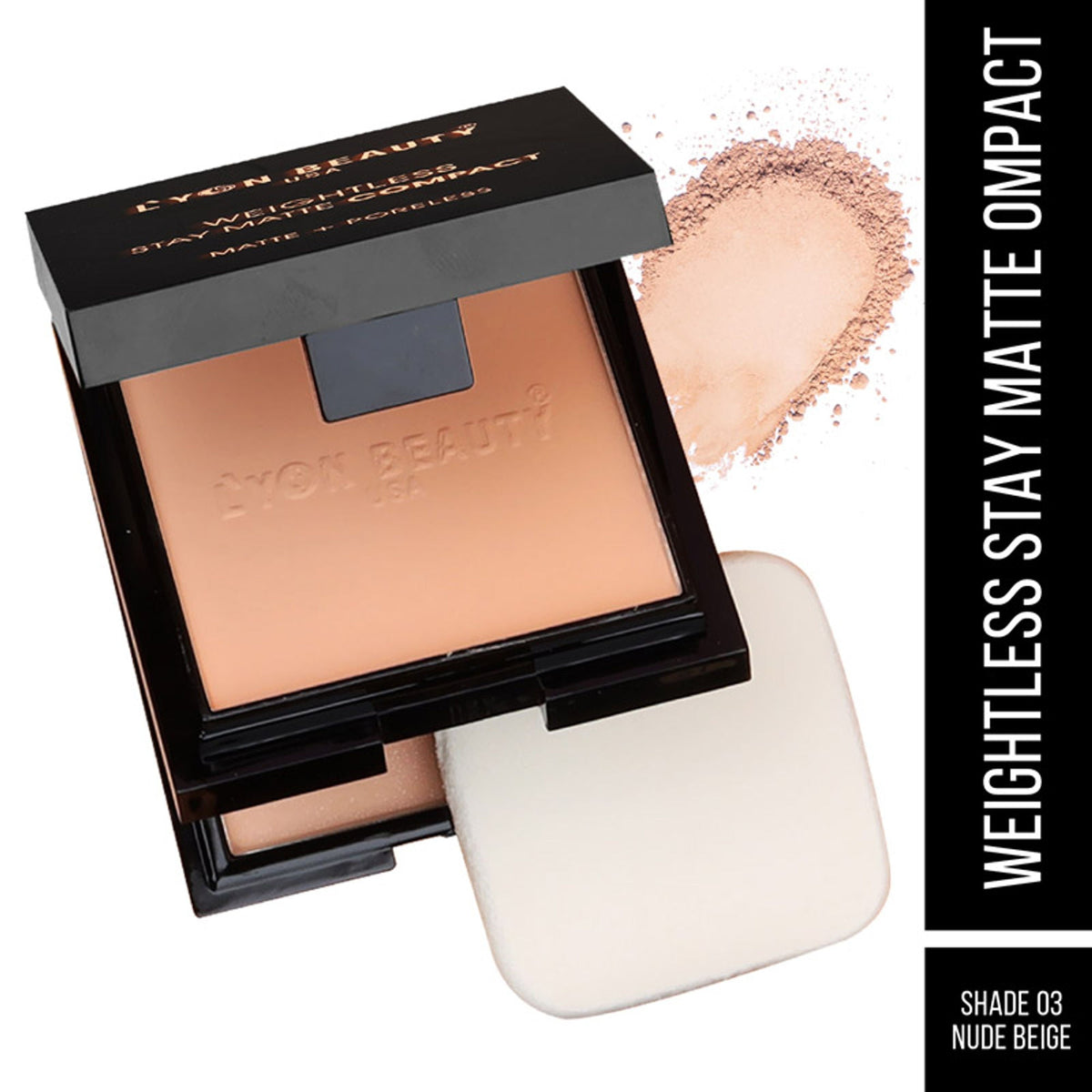 Lyon Beauty Weightless Stay Matte Compact - Nude Beige 03 | Grocsy