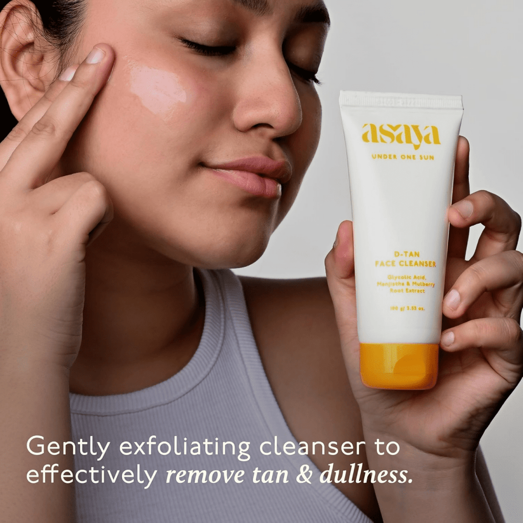 Asaya Detan Face Cleanser With Glycolic Acid, Berry Extract & Manjistha For Men & Women | Grocsy