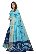 Vamika Ethnic Fire Navy Jari Border Linen Saree | Grocsy