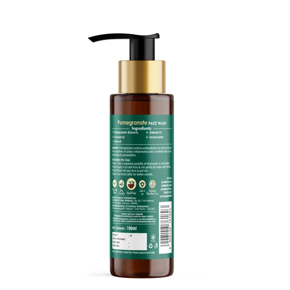 Lakshmi Krishna Naturals Pomegranate Face Wash | Grocsy