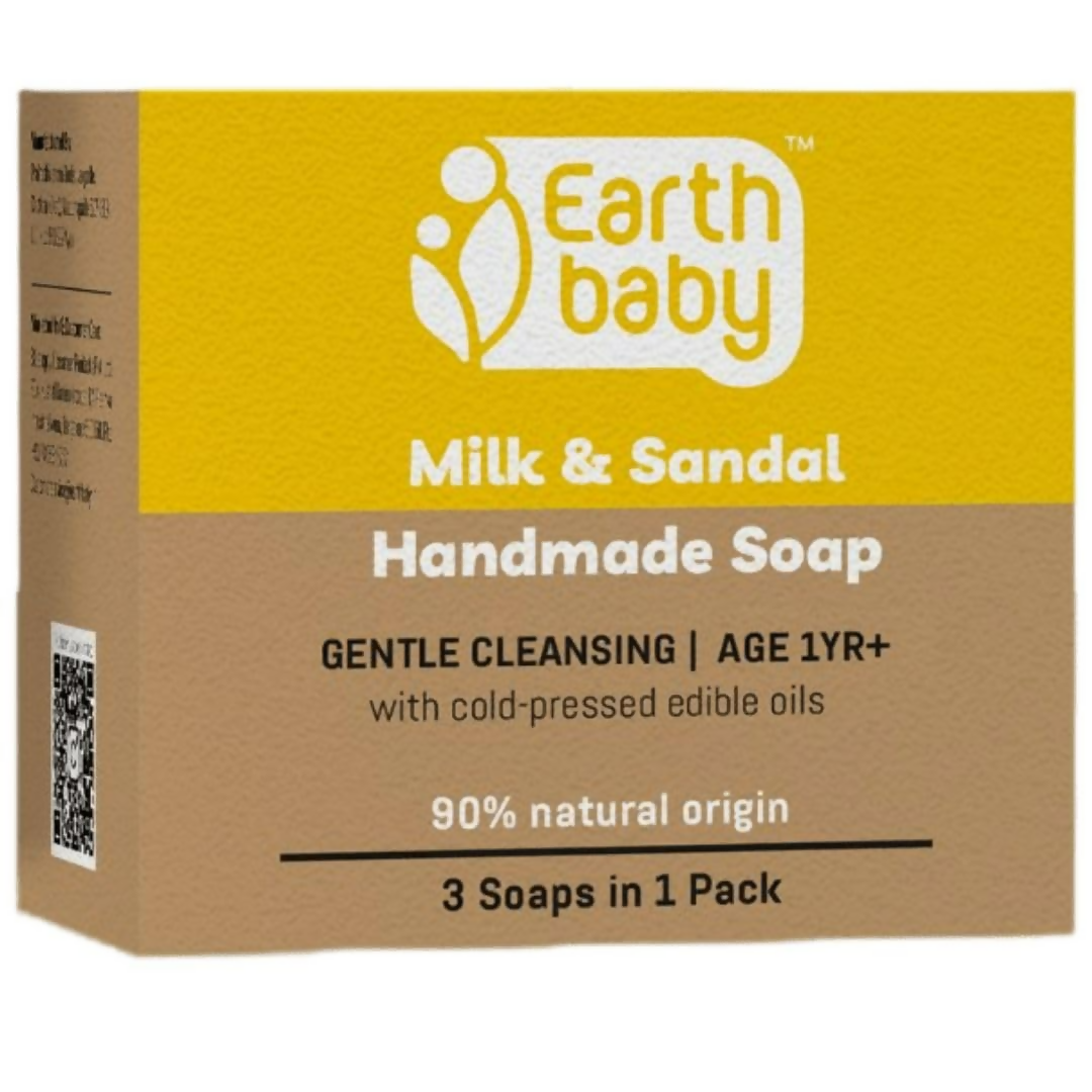 Earthbaby Natural Handmade Milk & Sandal Bath Soap | Grocsy