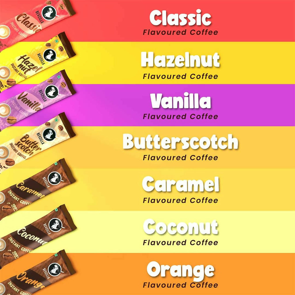 Bevzilla 84 Sachets Assorted Coffee Powder Box | Grocsy