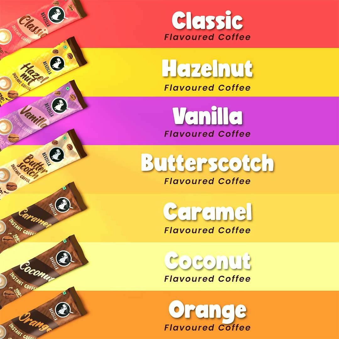 Bevzilla 84 Sachets Assorted Coffee Powder Box | Grocsy