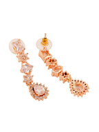 Saraf RS Jewellery Rose Gold-Polished AD Studded Designer Jewellery Set | Grocsy