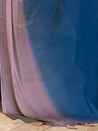 Saree Mall Blue & Mauve Ombre Dyed Sarees | Grocsy