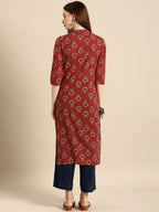 All About You Women Brown Ethnic Motifs Printed Regular Kurta | Grocsy