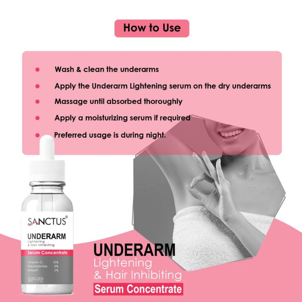 SANCTUS Underarm Lightening & Hair Inhibiting Serum Concentrate | Grocsy