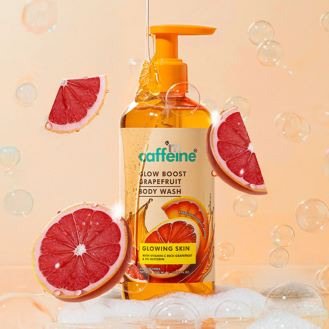 mCaffeine Glow Boost Grapefruit Body Wash | Grocsy