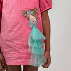 ArthLife Coral Pink Doll A-Line Dress | Grocsy
