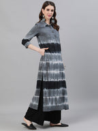 Aks Women Tie & Dye Cotton Kurta | Grocsy
