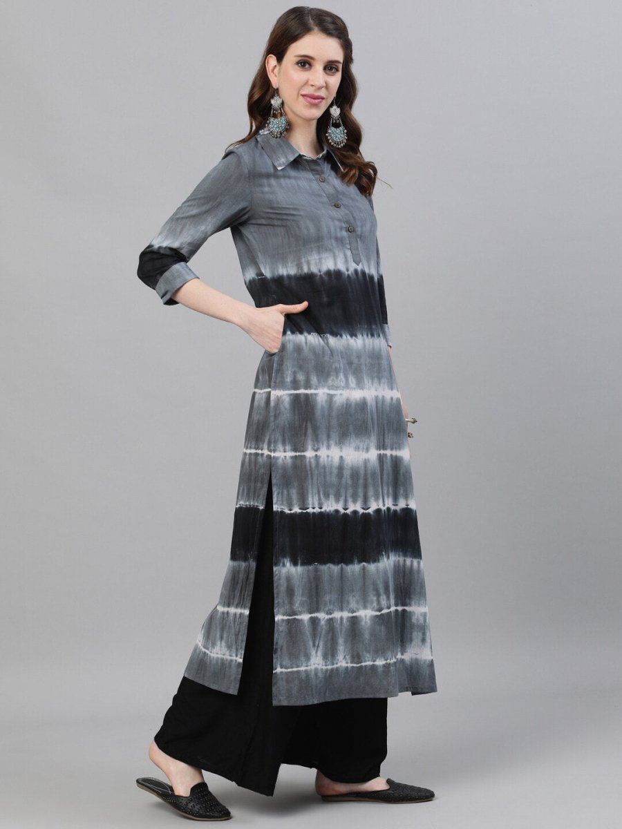 Aks Women Tie & Dye Cotton Kurta | Grocsy