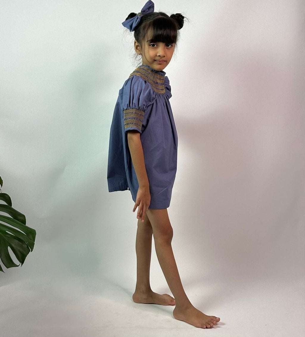 ArthLife Indigo Smocked Dress | Grocsy
