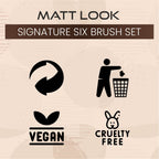 Matt Look Professional Signature Brush - Set of 6 | Grocsy