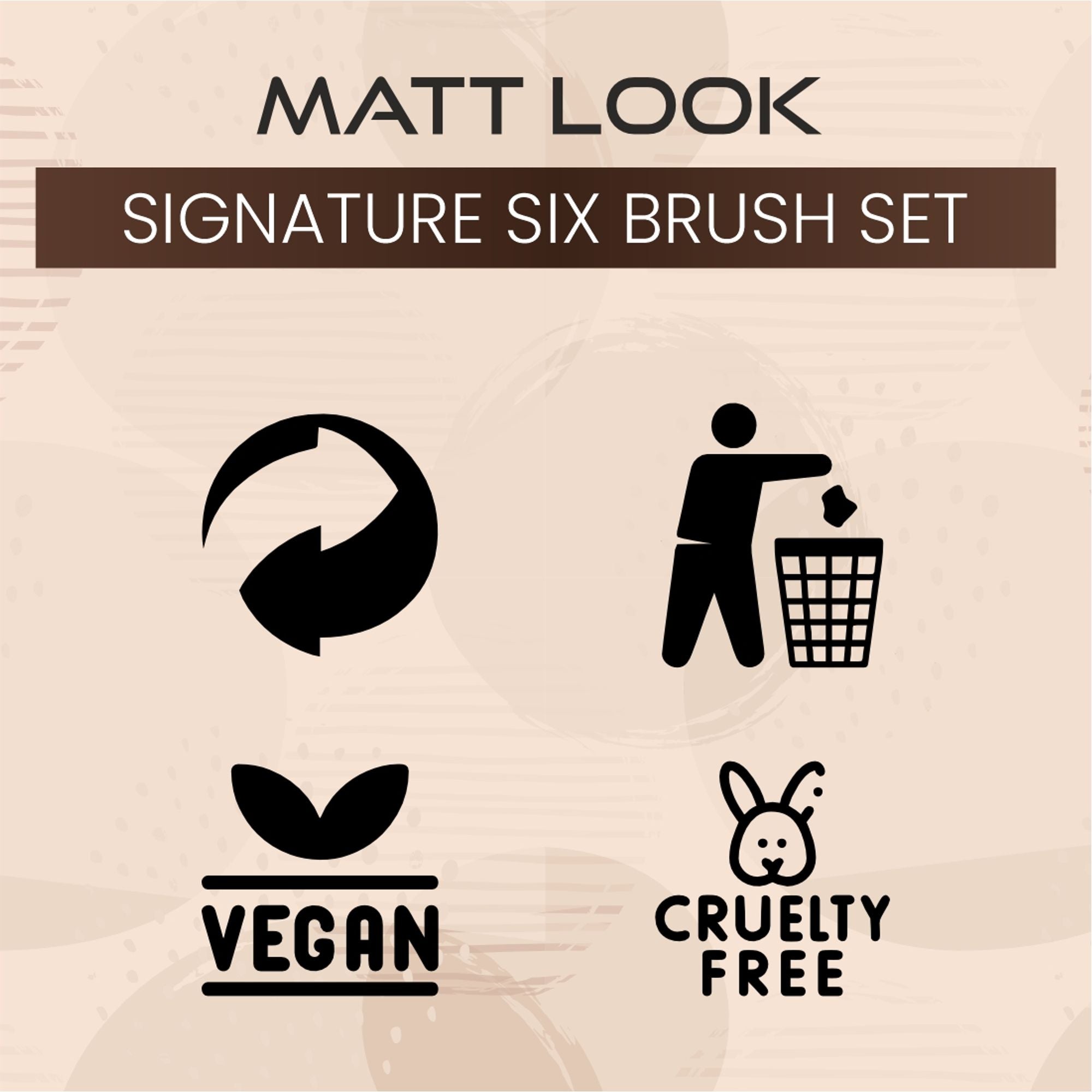 Matt Look Professional Signature Brush - Set of 6 | Grocsy