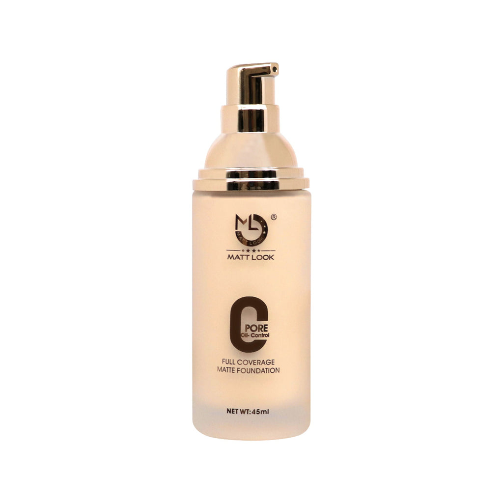 Matt Look Zero Pore Oil Control Full Coverage Matte Foundation - Porcelain | Grocsy