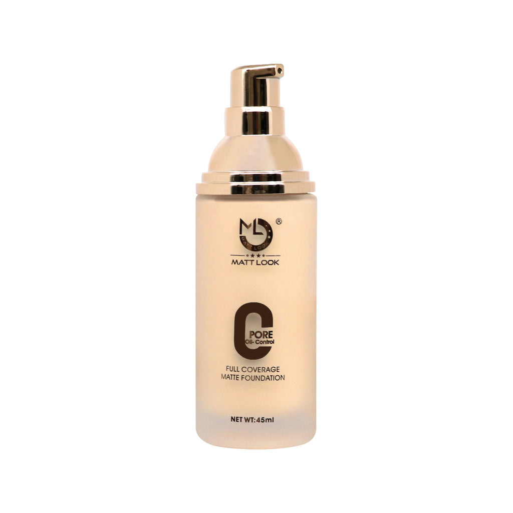 Matt Look Zero Pore Oil Control Full Coverage Matte Foundation - Warm Nude | Grocsy
