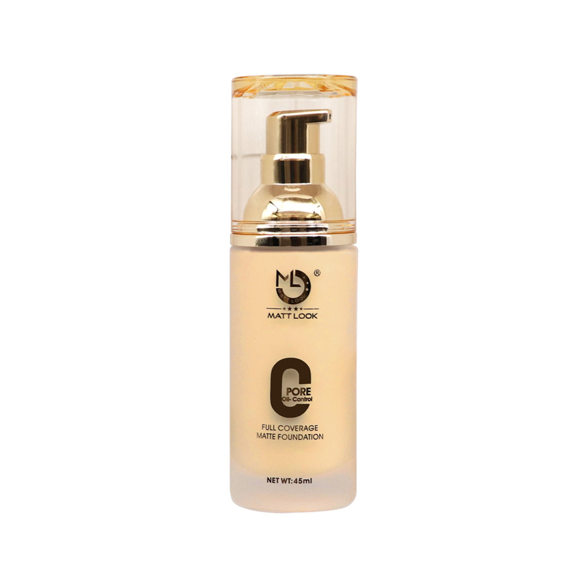 Matt Look Zero Pore Oil Control Full Coverage Matte Foundation - Golden Caramel | Grocsy