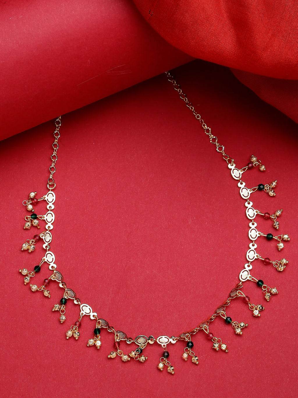 NVR Women's Multicolor Gold-Polished Minimal Chain | Grocsy