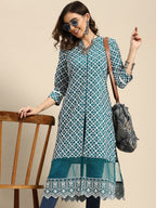 Sangria Chikankari Embroidered Kurta | Grocsy