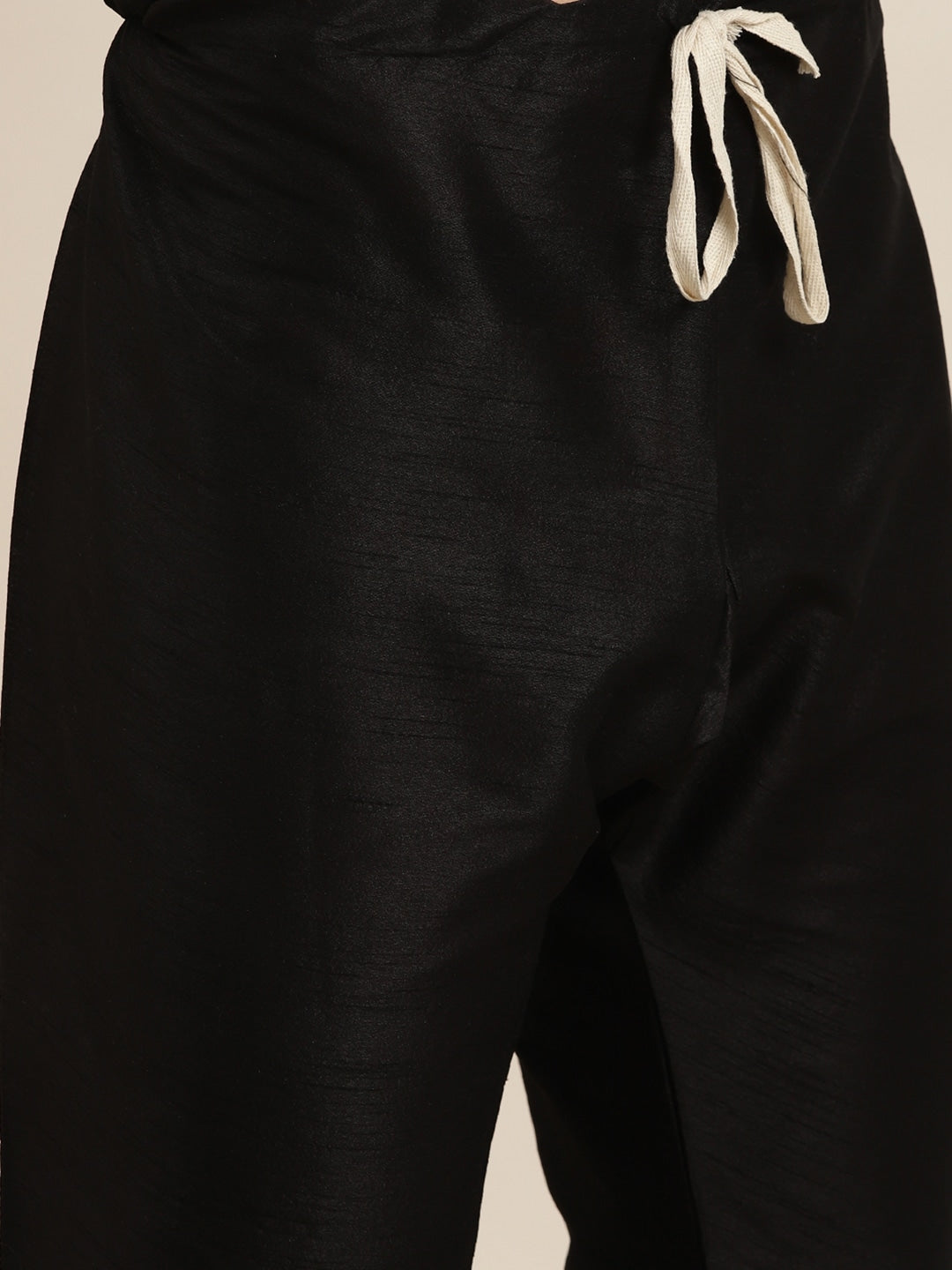 Sojanya Men Black Solid Kurta with Churidar & Nehru Jacket | Grocsy