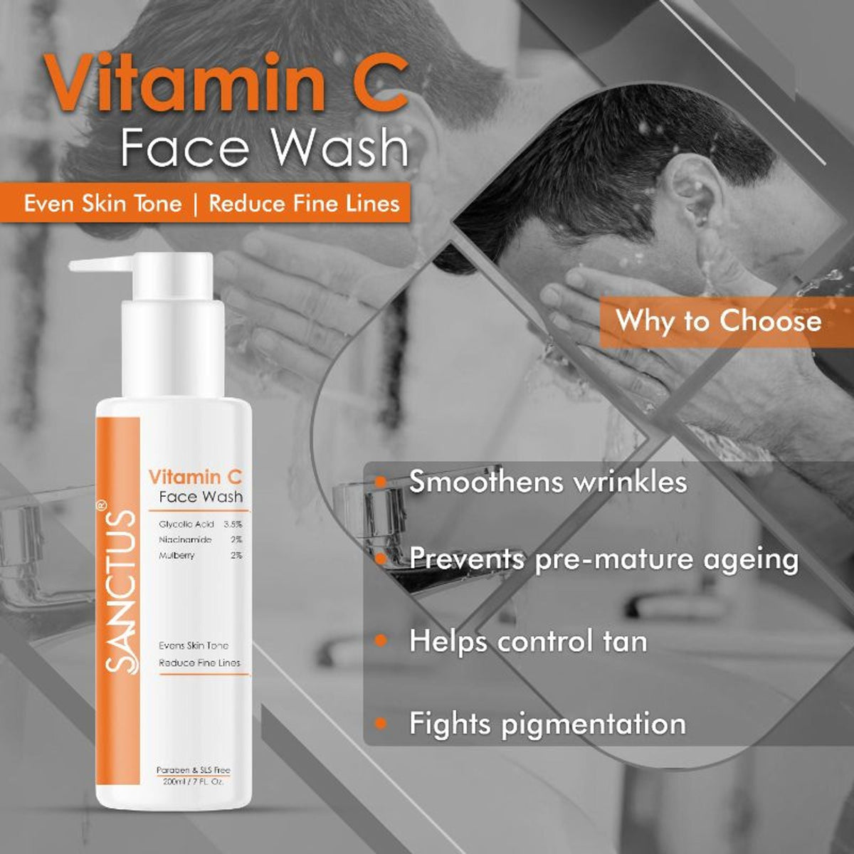 SANCTUS Vitamin C Face Wash | Grocsy