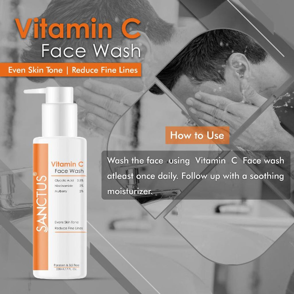SANCTUS Vitamin C Face Wash | Grocsy