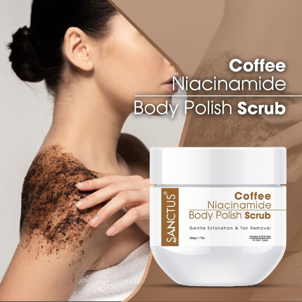 SANCTUS Coffee Niacinamide Body Polish Scrub | Grocsy