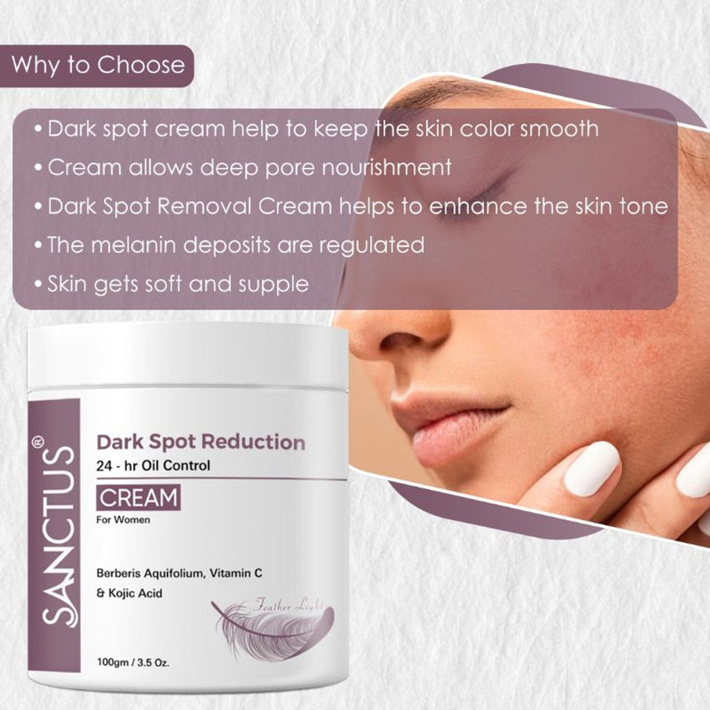 SANCTUS Dark Spot Reduction 24-hr Oil Control Cream For Women | Grocsy