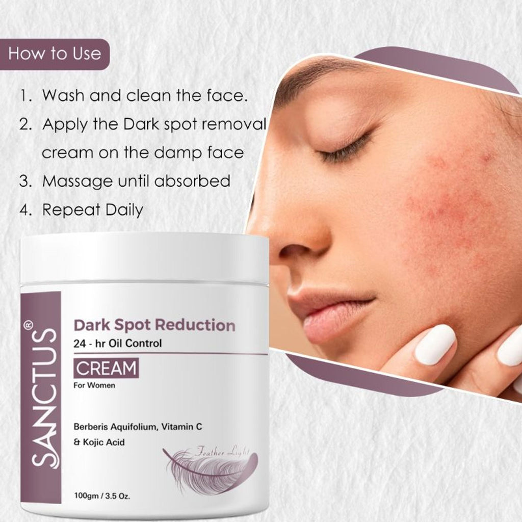 SANCTUS Dark Spot Reduction 24-hr Oil Control Cream For Women | Grocsy