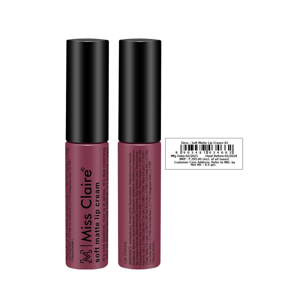 Miss Claire Soft Matte Lip Cream - 42 | Grocsy