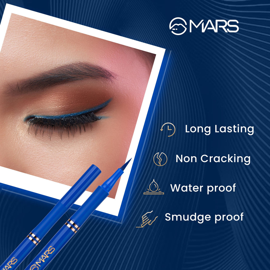 MARS Cosmetics Liquid Pen Eyeliner - Blue | Grocsy