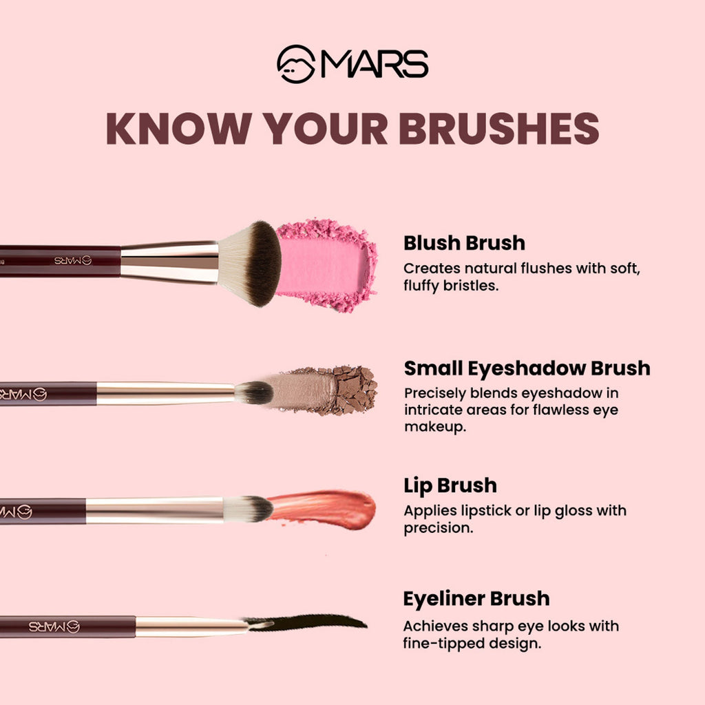 MARS Cosmetics Professional Makeup Brush - Set Of 12 | Grocsy