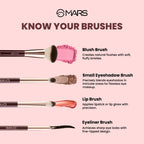MARS Cosmetics Professional Makeup Brush - Set Of 12 | Grocsy