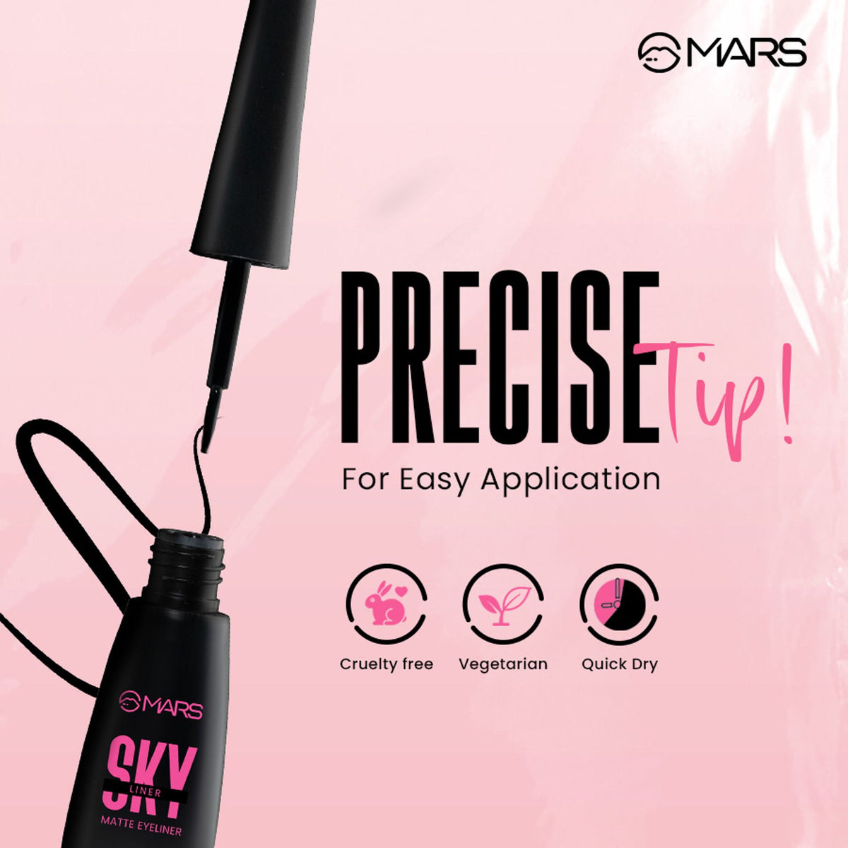 MARS Cosmetics Sky Liner Liquid Black Eyeliner | Grocsy