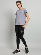 MKH Typography Printed Relaxed Fit Dri-Fit T-shirt | Grocsy