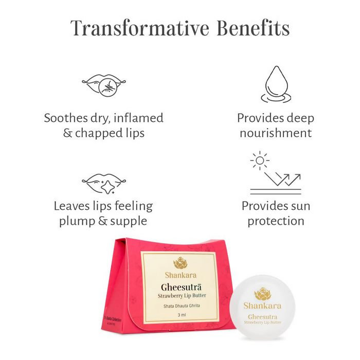 Shankara by Sri Sri Tattva Gheesutra Strawberry Lip Butter | Grocsy