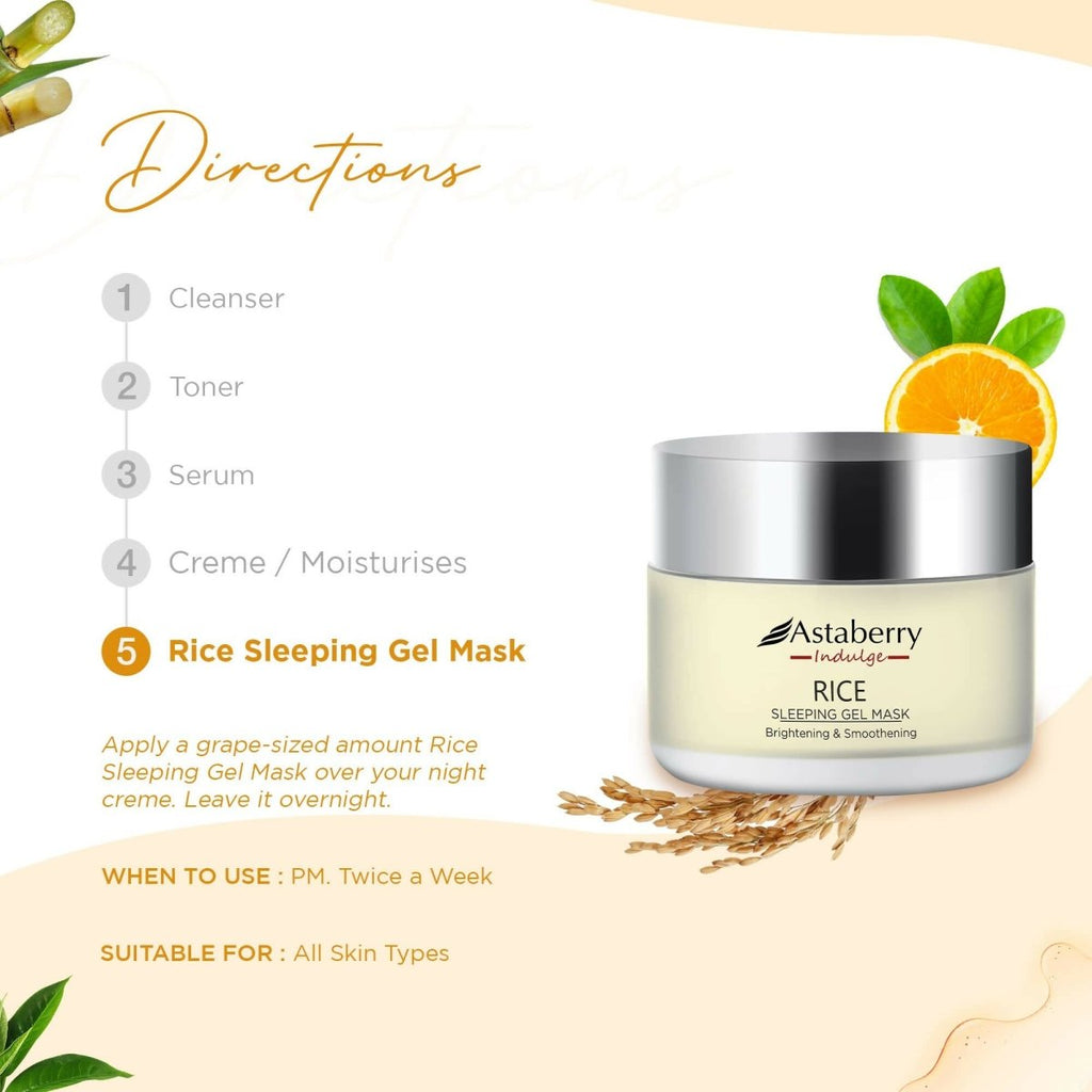 Astaberry Indulge Rice Sleeping Gel Mask | Grocsy