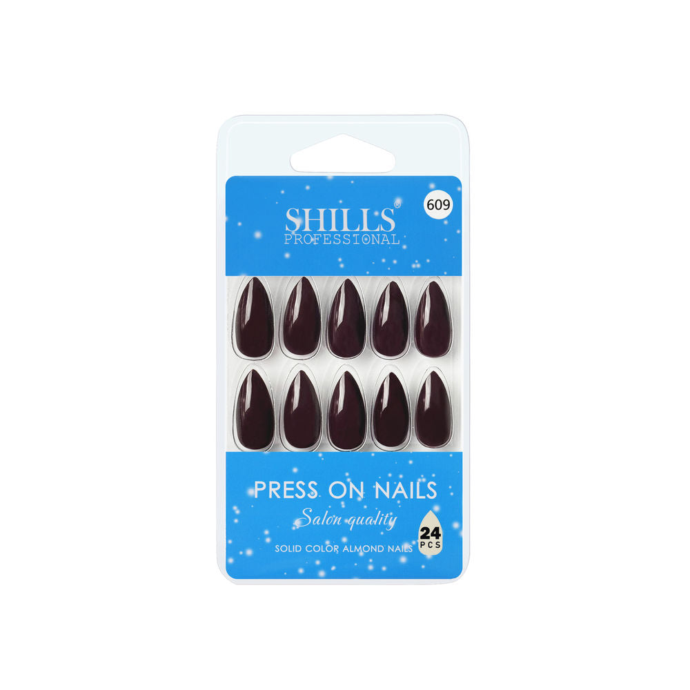Shills Professional Reusable Press On Nails Almond - SPN609 | Grocsy