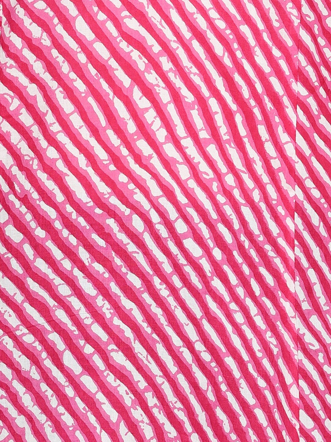 HERE&NOW Pink & White Striped Sequined Straight Cotton Kurta | Grocsy