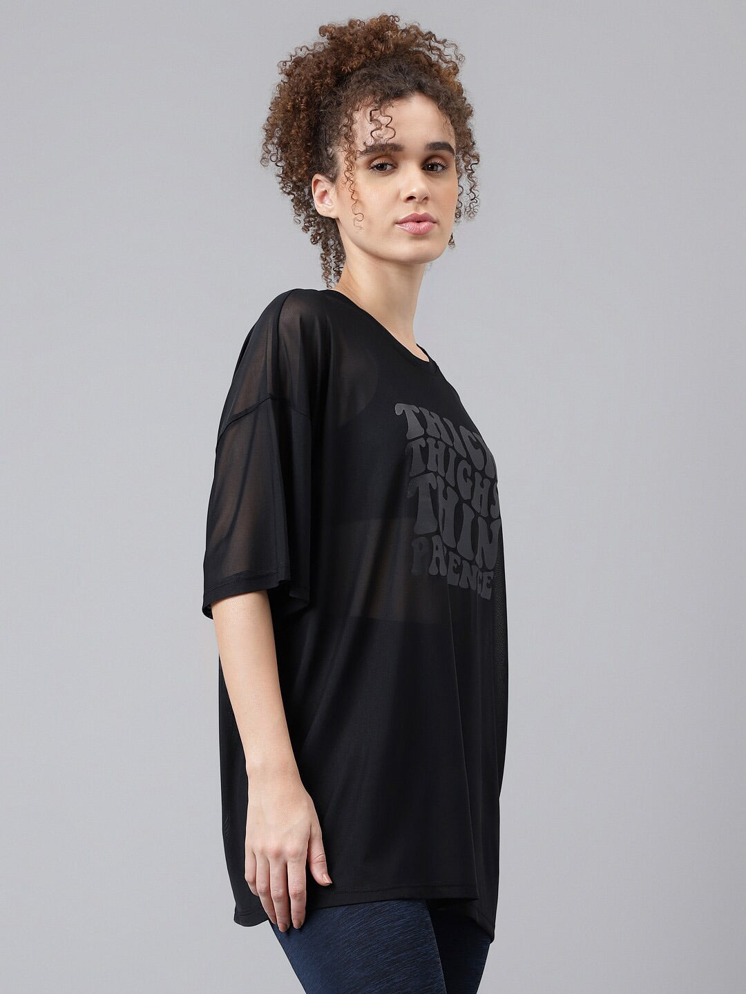 MKH Typography Printed Dri-FIT Relaxed Fit Sports T-shirt | Grocsy