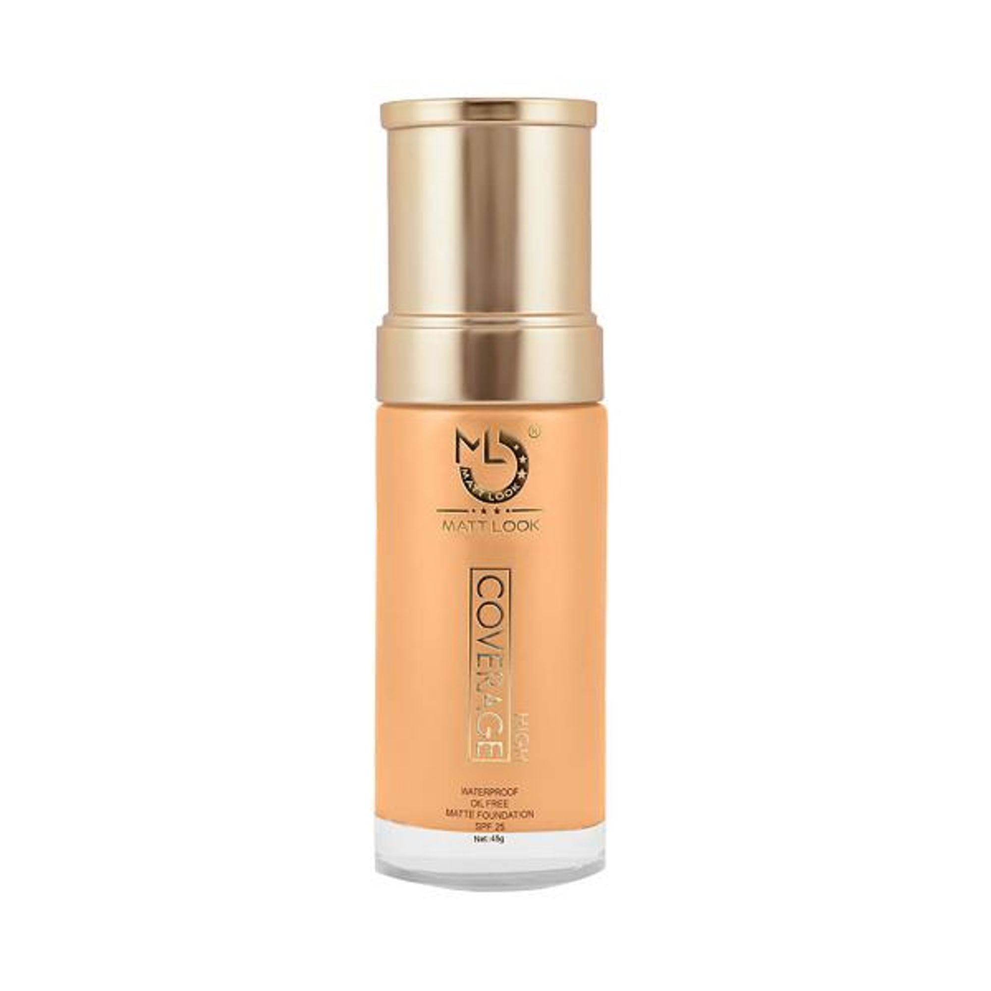 Matt Look High Coverage Waterproof Oil Free Matte SPF 25 Foundation - Beige | Grocsy