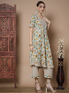 Myshka Women's Multi Anarkali Kurta & Palazzos With Dupatta | Grocsy