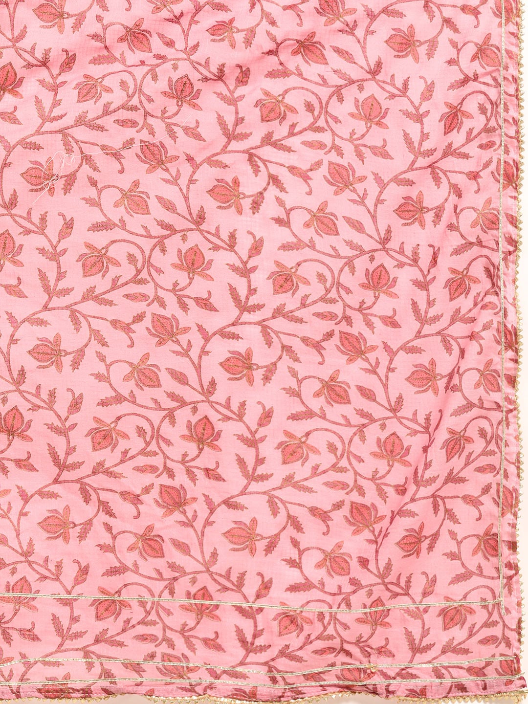 Sangria Women Pink & Peach-Coloured Floral Printed Floral Anarkali Kurta | Grocsy